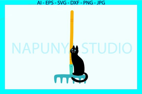Cat Black and Tools Gardening Svg Review
