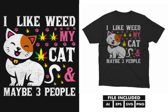Cat Cannabis Weed T-Shirt SVG File Review