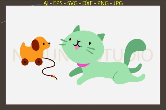 Cat Dog Toys Boho Style Embroidery Design