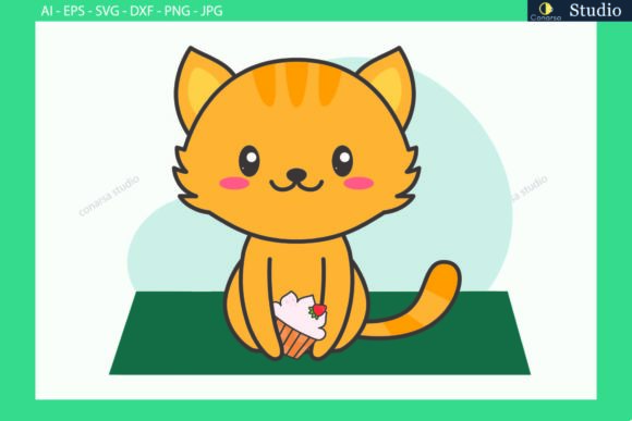 Cat Eating Cake on the Mat Svg Review