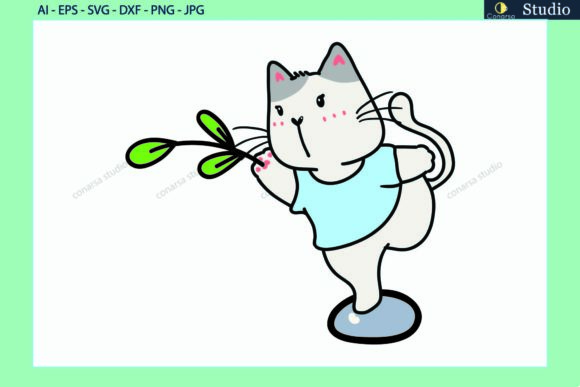 Cat Pet Pose Yoga Stone Floral Design Review