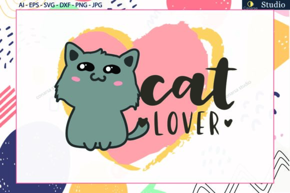 Cat Quote Love Watercolor Embroidery Design