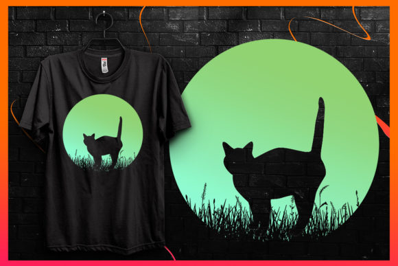 Cat Silhouette-Retro Vintage T-shirt 27 Review