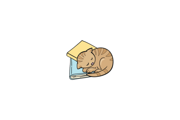 Cat Sleep in the Book Svg Review