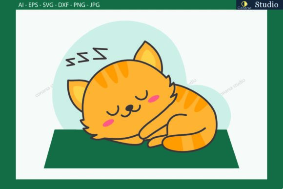 Cat Sleeping on the Mat Animals SVG Review