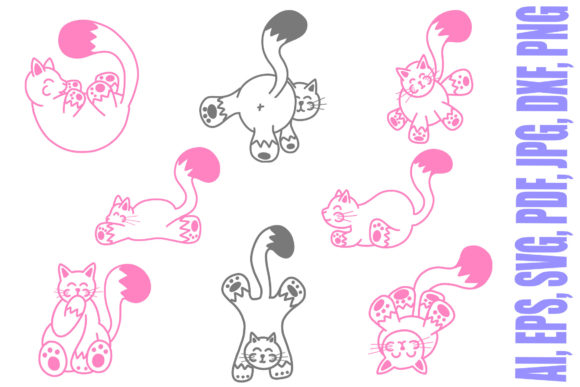 Cute Pink and Grey Kitten Cat Cartoons Review